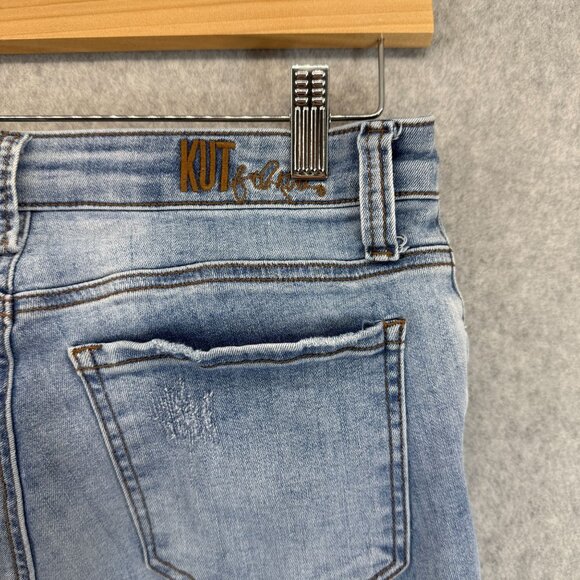 Kut From The Kloth Womens Size 6 Carlo Ankle Skinny Jeans Distressed Denim Light - Picture 7 of 14